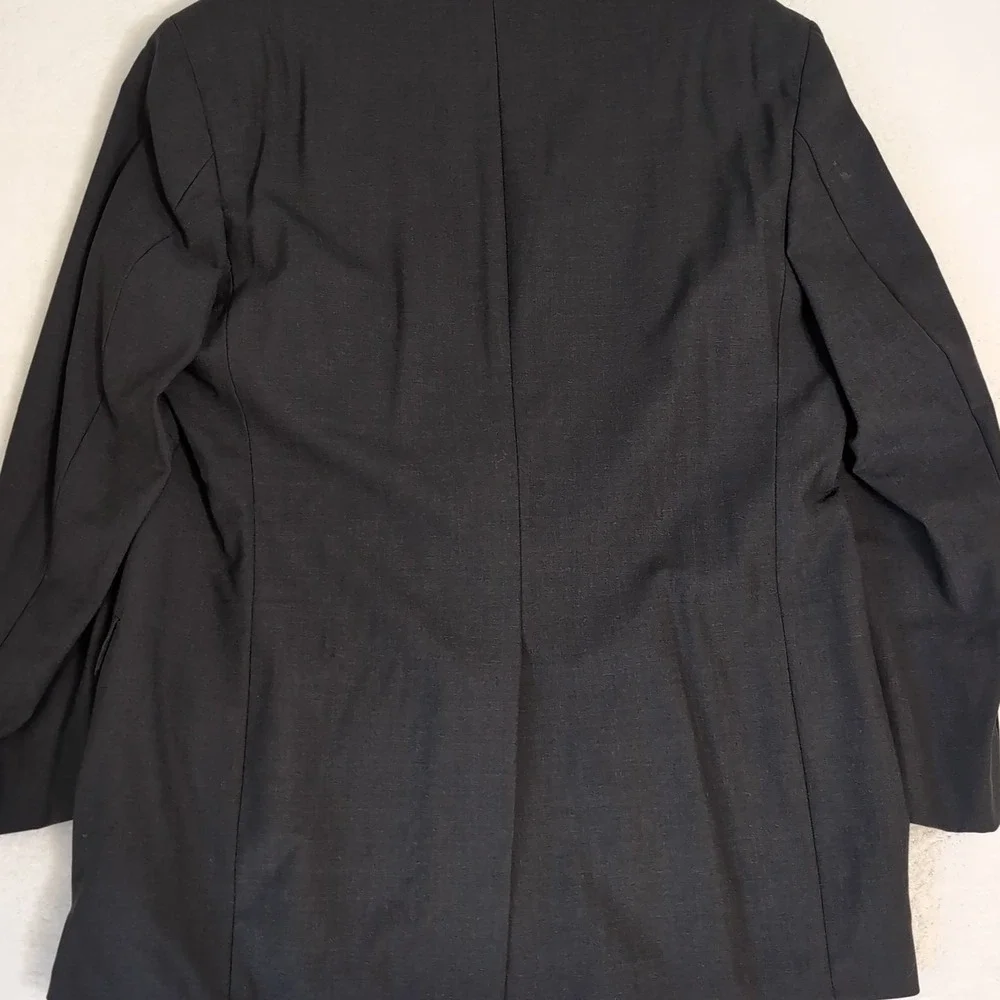 Brooks Brothers Blazer Men's 46 L Dark Gray Wool Brooksease 2 Button Stretch - Picture 8 of 8